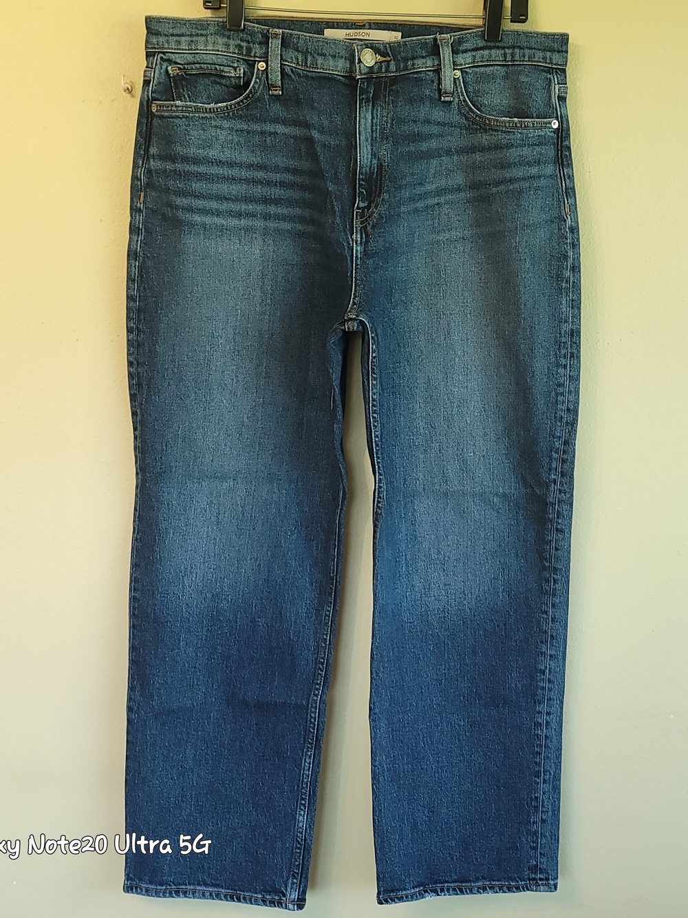 Hudson Remi High Rise Straight Jeans Women's Size 32 Terrain Wash EUC